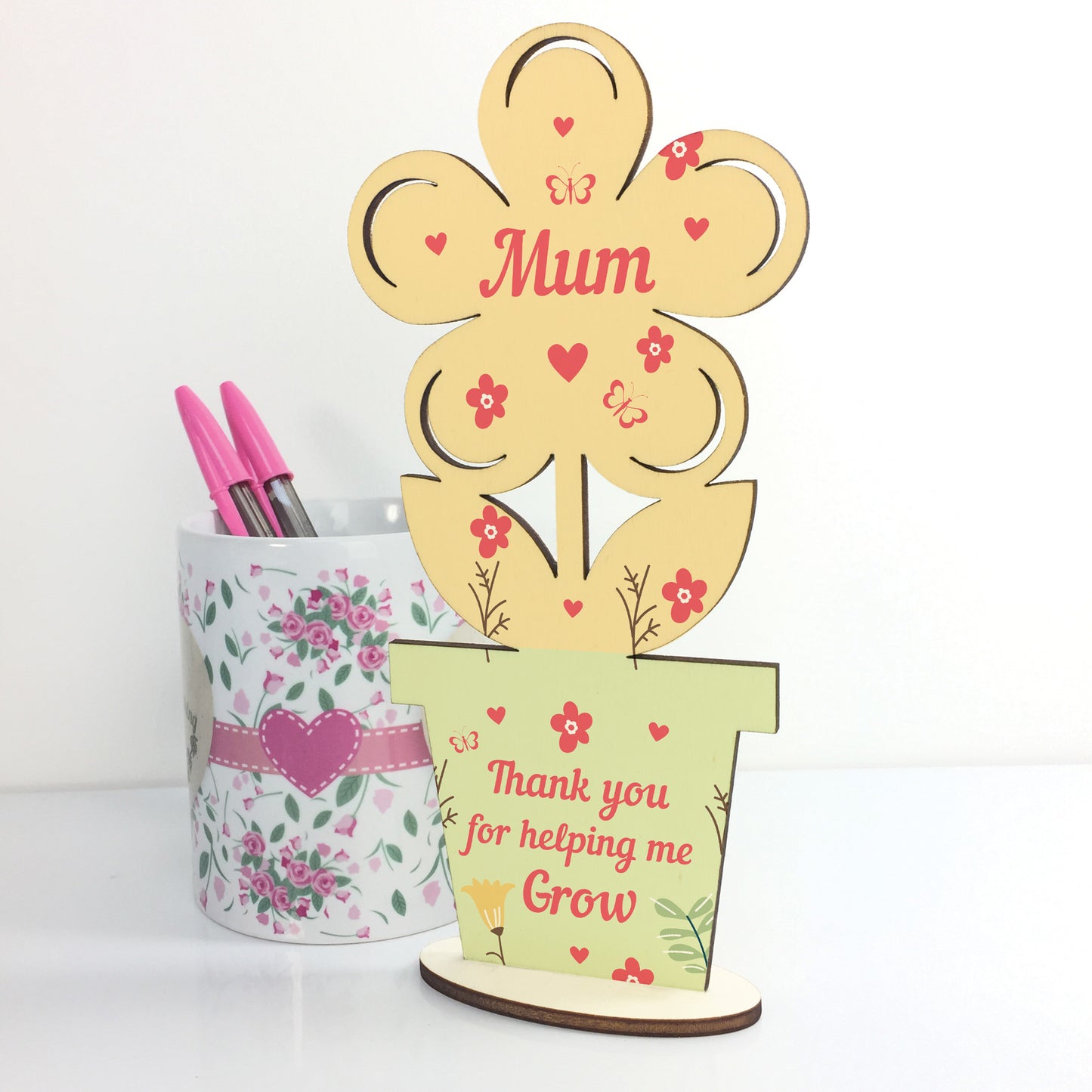 Cute Mum Gift Mothers Day Gift Wood Flower Gift For Mum Birthday