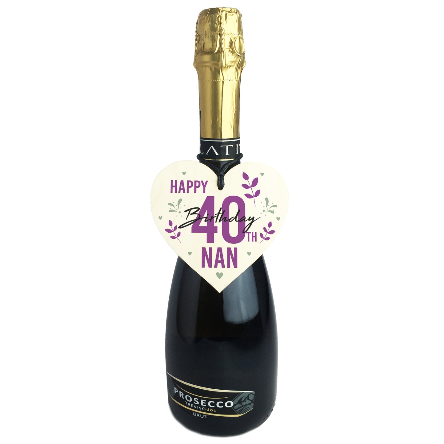 Personalised 40th 50th 60th Birthday Gift For Nan Wood Heart