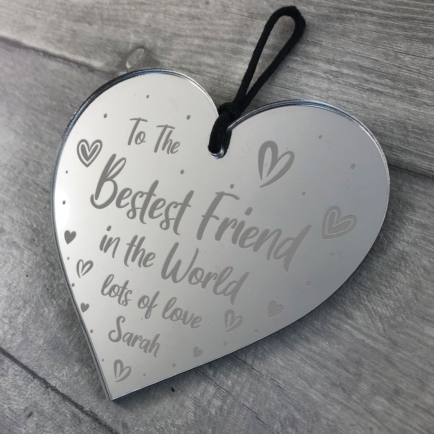 Best Friend Gifts Handmade Acrylic Heart Friendship Plaque