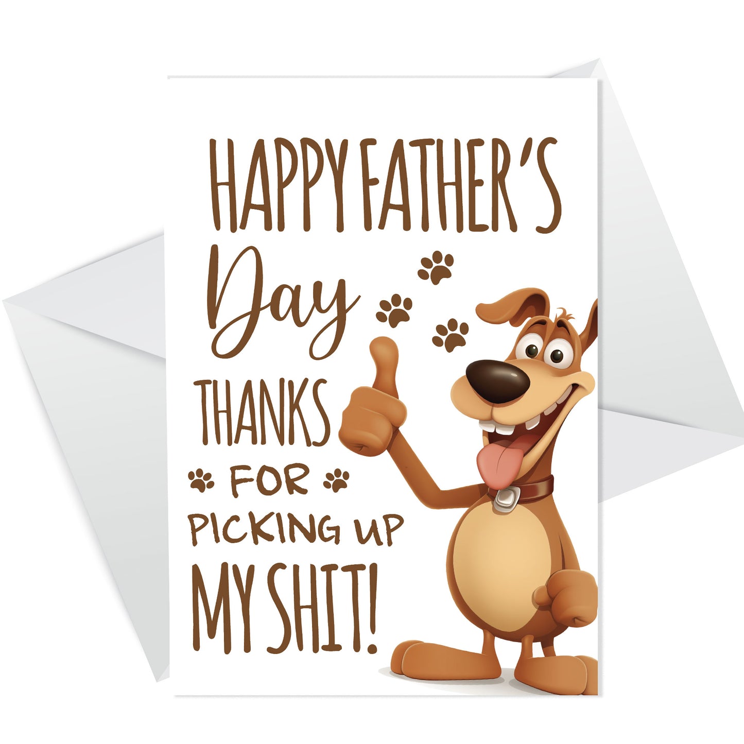 Funny Rude Fathers Day Card From Dog Dad Gift From Dog Heart