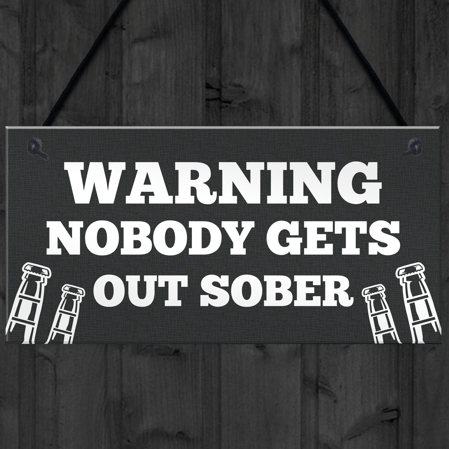 Funny WARNING Sign For Bar Home Bar Pub Hanging Wall Door Sign