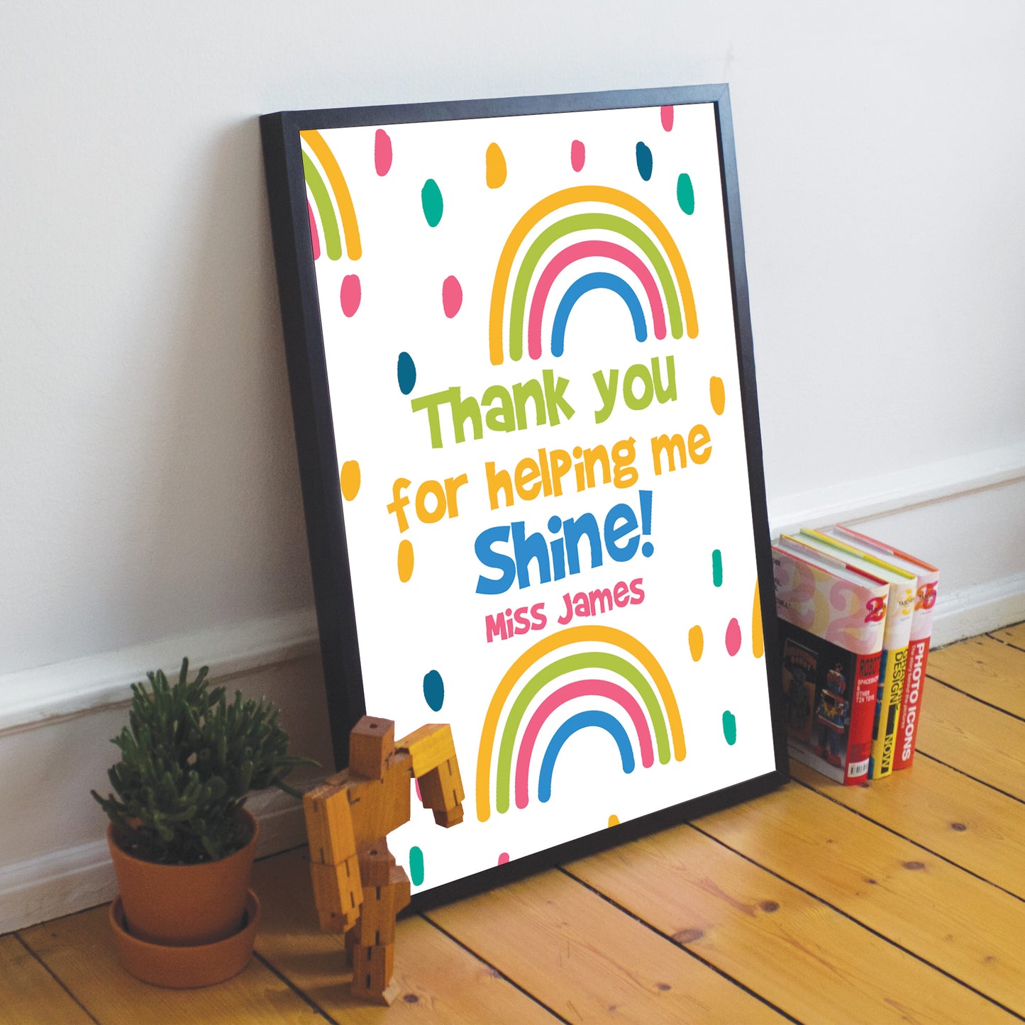 Cute Teacher Print Personalised Thank You Gift For Teacher