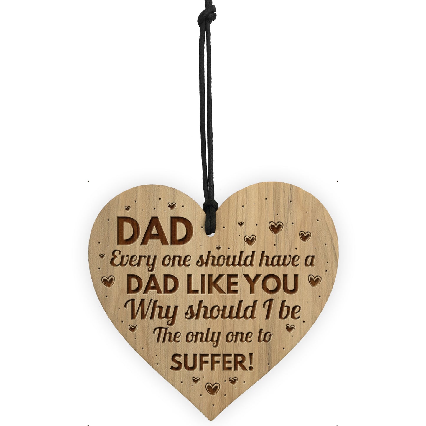 Funny Humorous Dad Gift Engraved Heart Dad Birthday Christmas