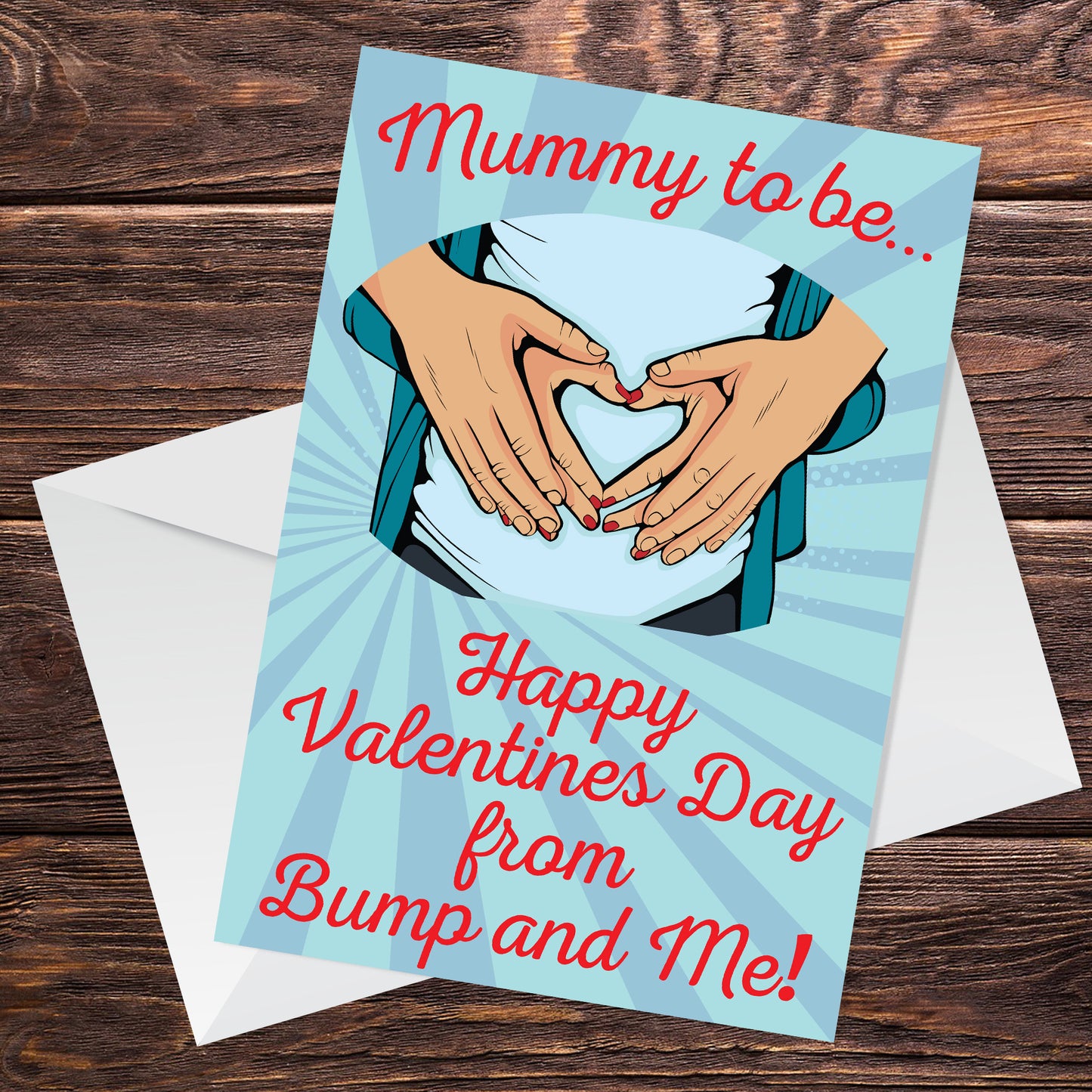 Mummy to Be Valentines Day Card From Baby Bump Cute Card