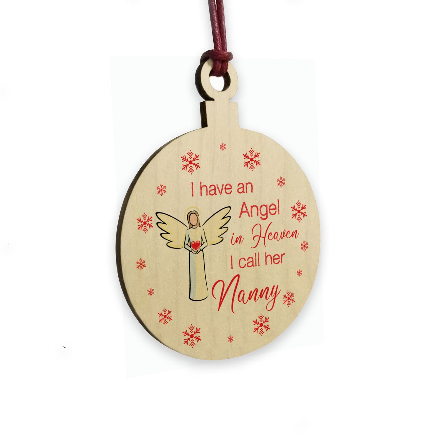 Remembrance Bauble Christmas Tree Decoration For Nanny