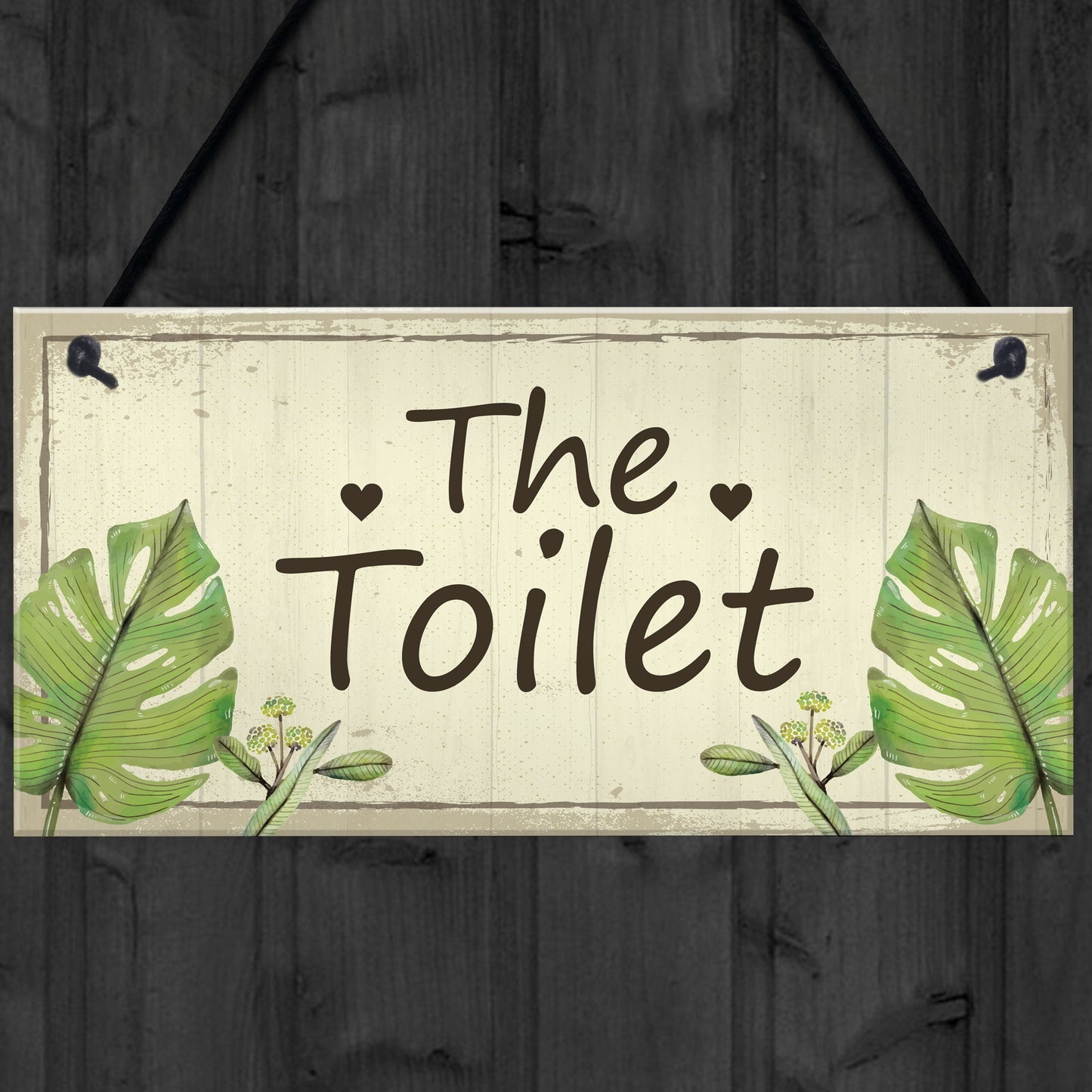 Shabby Chic Toilet Sign Door Plaque Bathroom Sign Home Decor