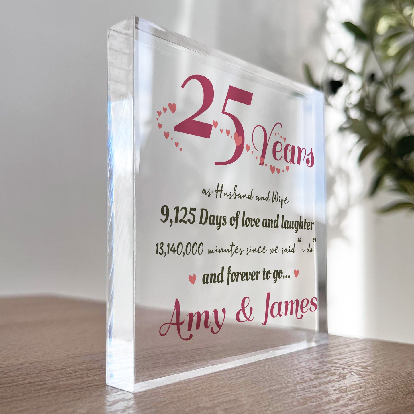 25th Wedding Anniversary Gift For Husband Wife Personalised