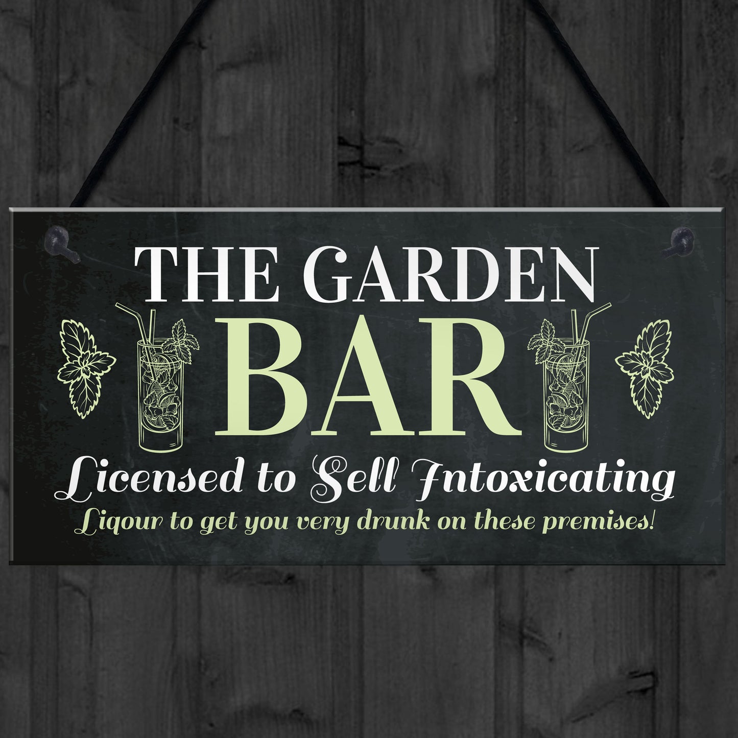Novelty Garden Bar Hanging Decor Sign For Home Bar Garden Shed