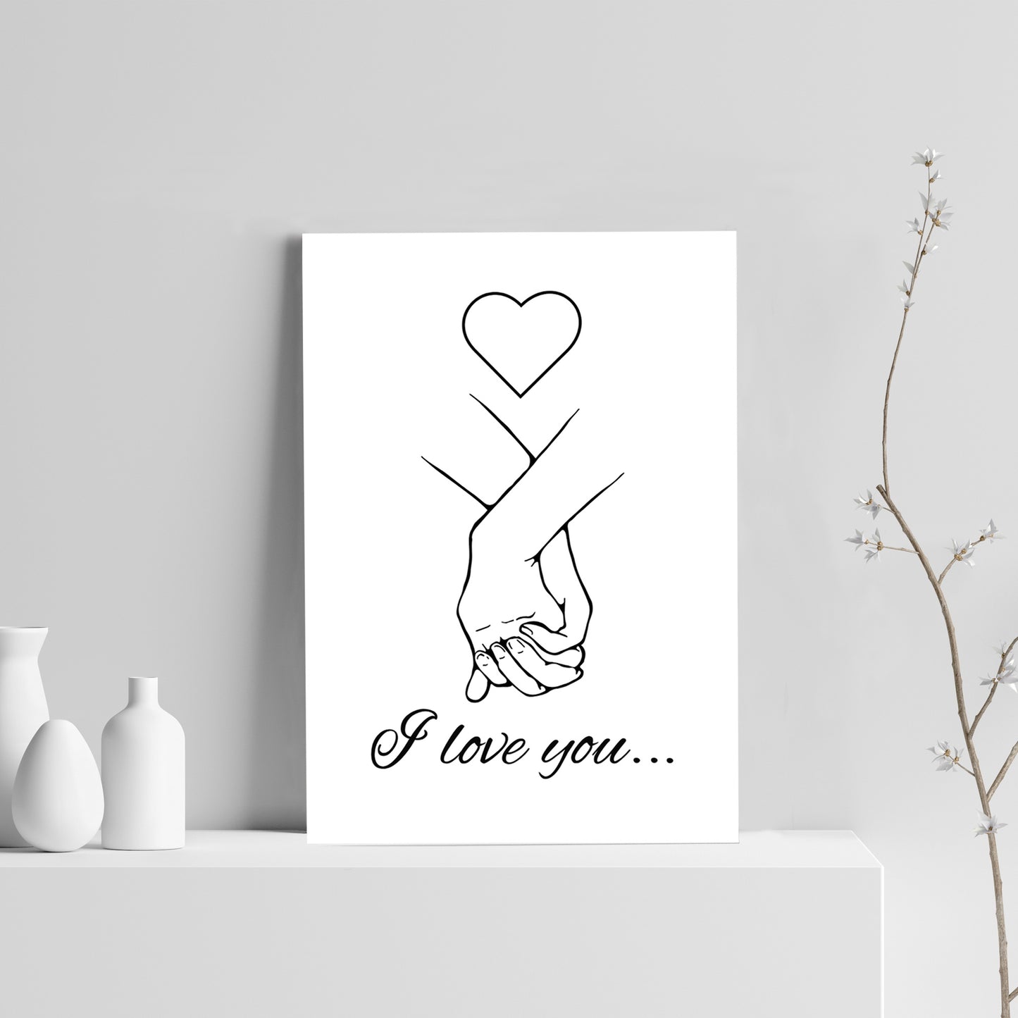 Gift For Husband Wife Boyfriend Girlfriend I Love You Print