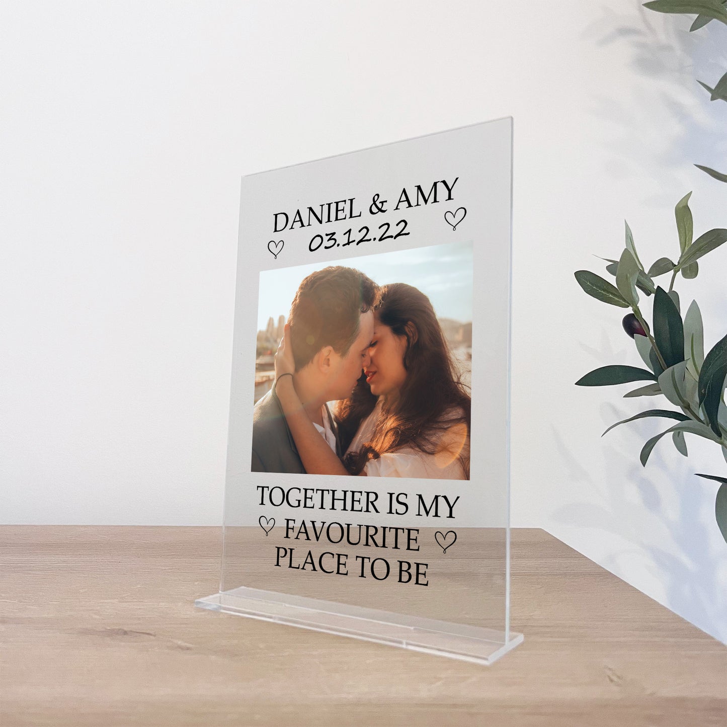 Personalised Anniversary Photo Plaque Gift For Boyfriend Her