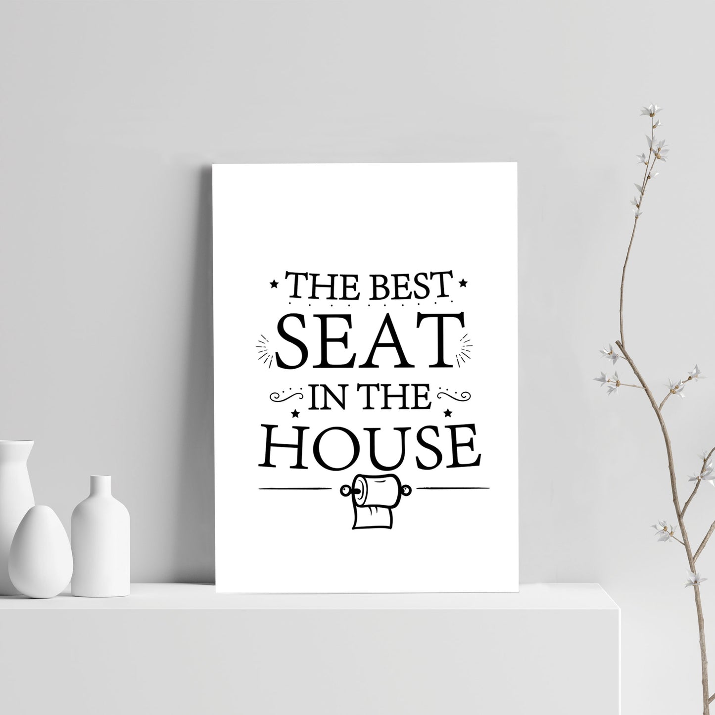 Bathroom Sign For Toilet Loo Funny Print Home Decor Wall Art