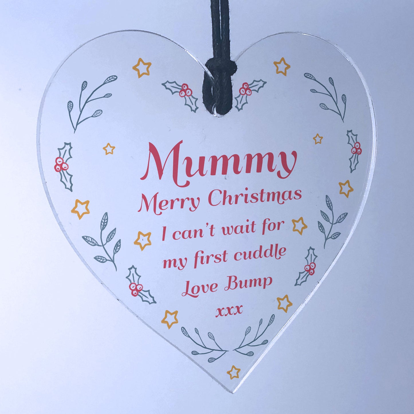 Bump Gift For Mummy Christmas Acrylic Heart Gifts For Mummy