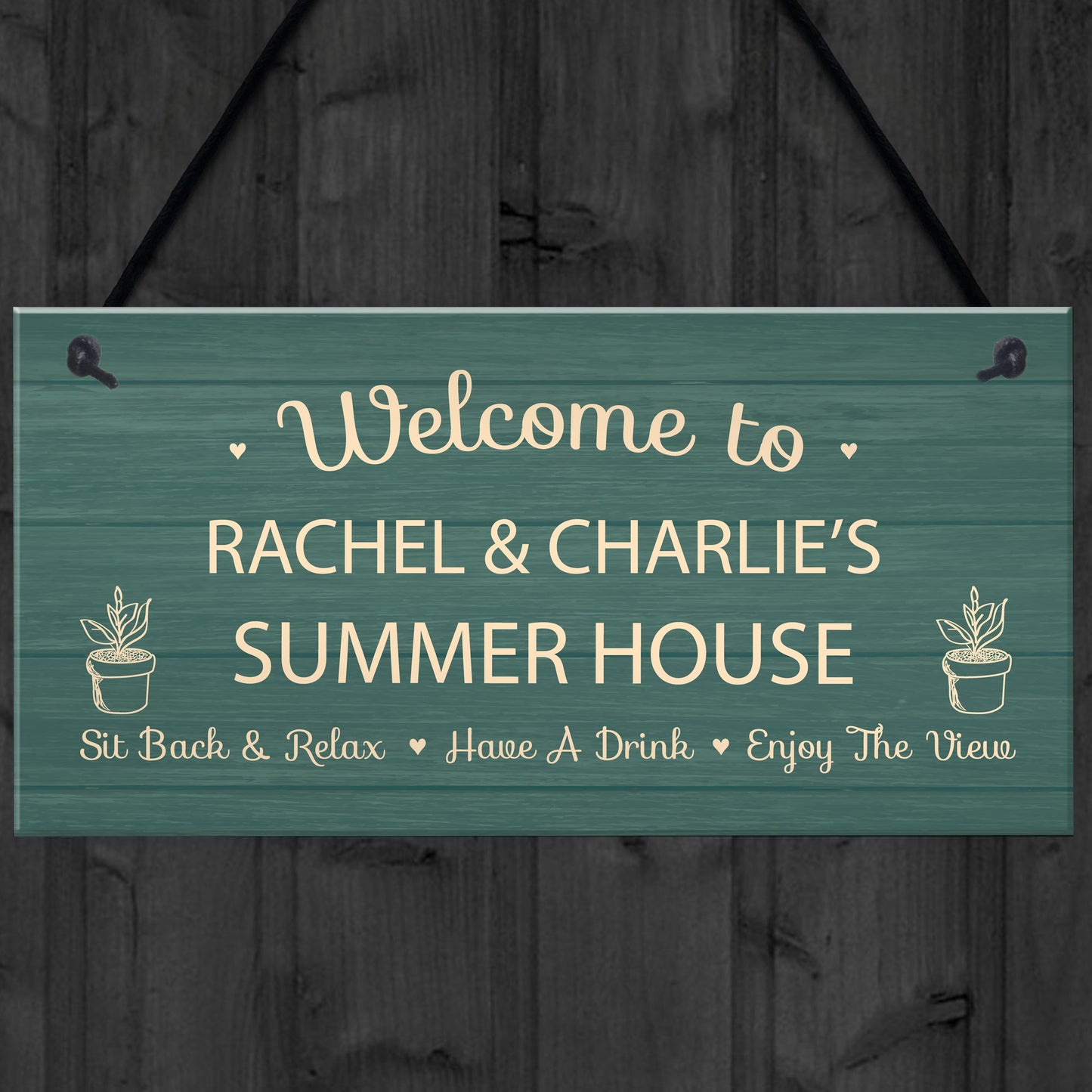 Personalised Summer House Plaque For Garden Garden Shed