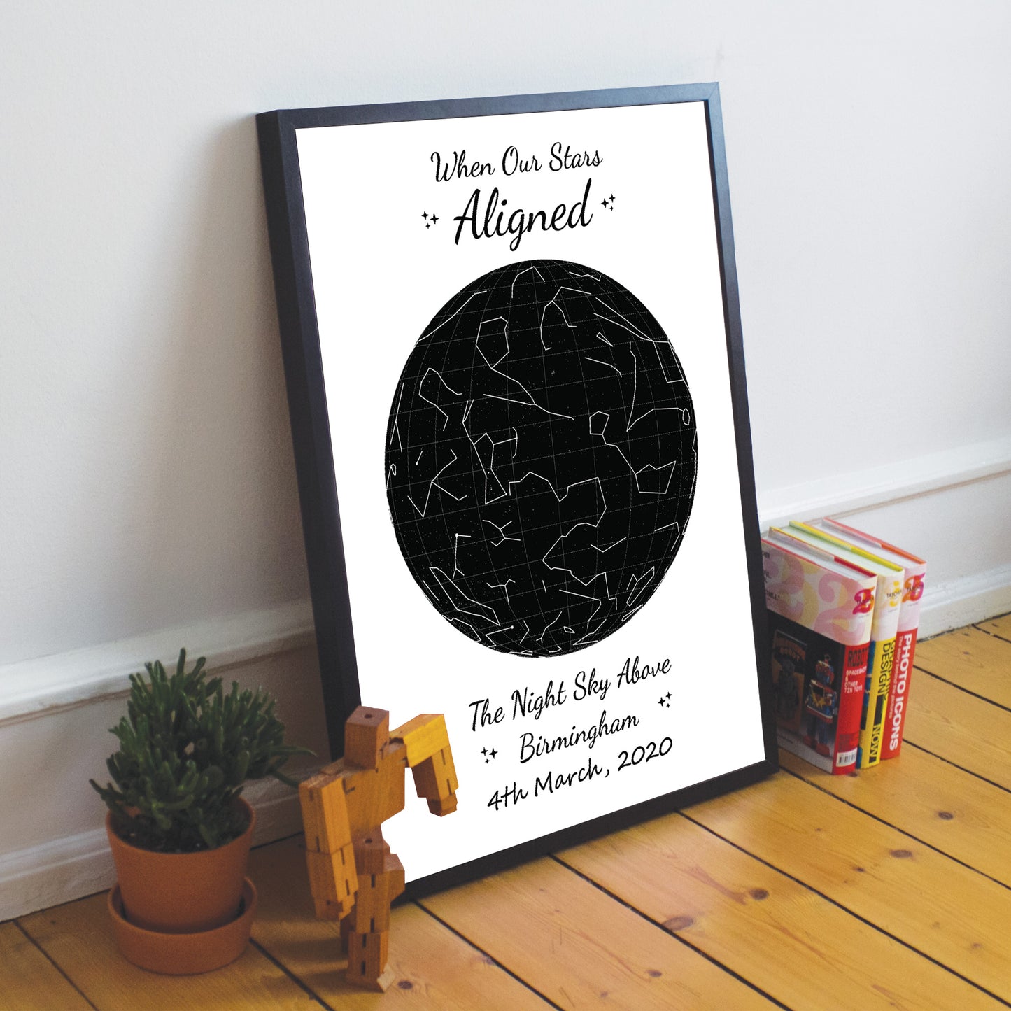 Anniversary Wedding Gift For Husband Wife Framed Star Print Gift
