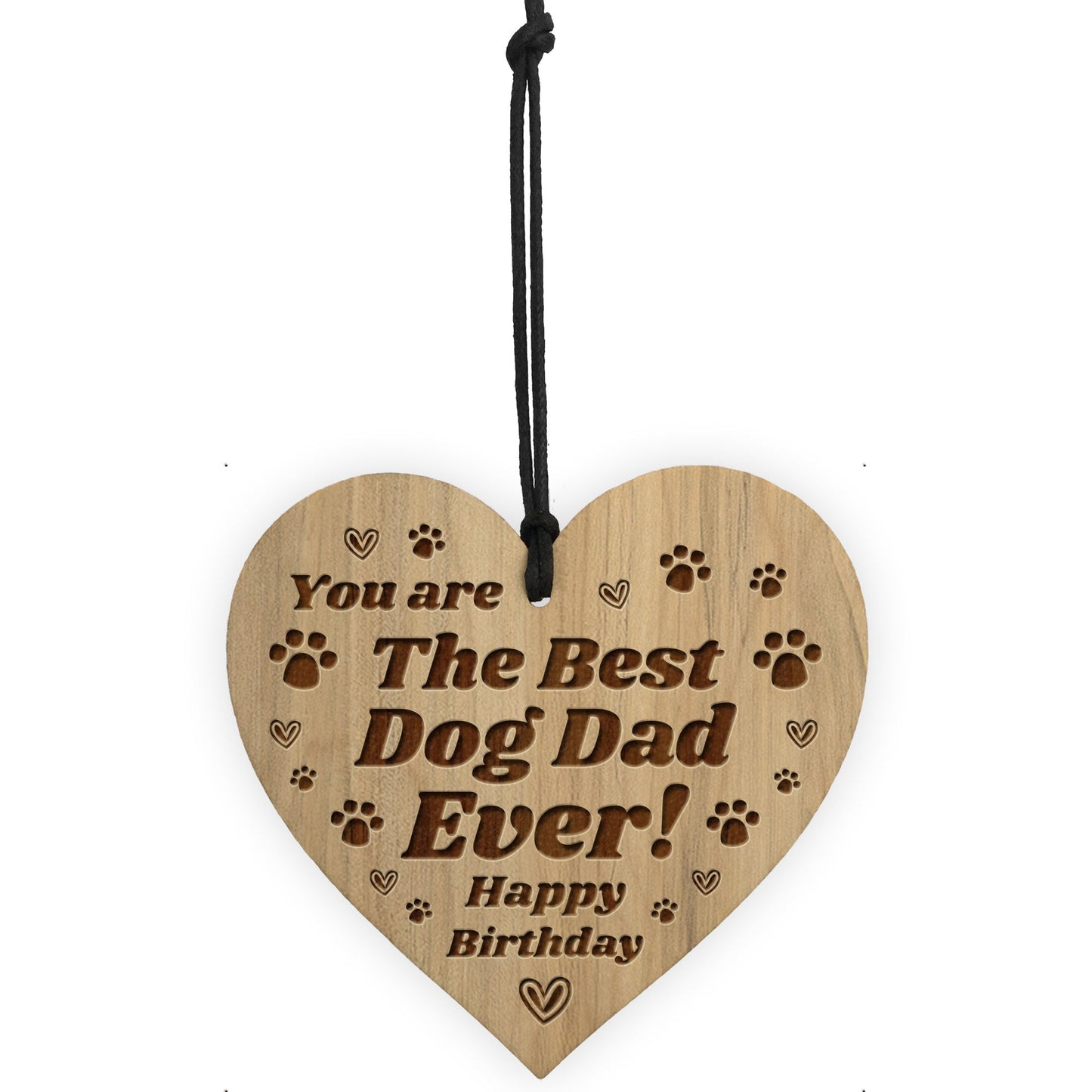 Birthday Gift For Dog Dad Engraved Heart Dad Gift From Dog Pet