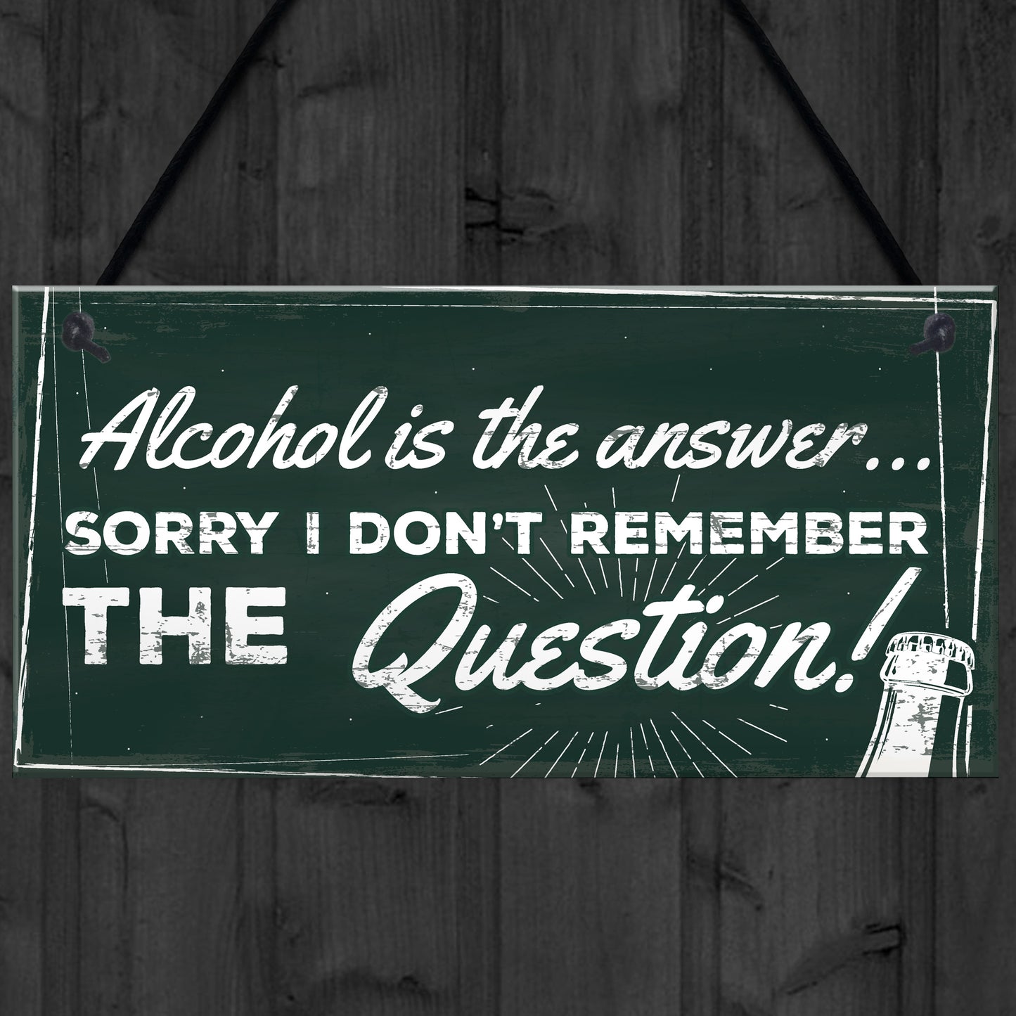 Funny Kitchen Plaque Vodka Beer Gin Gift Man Cave Home Bar Sign