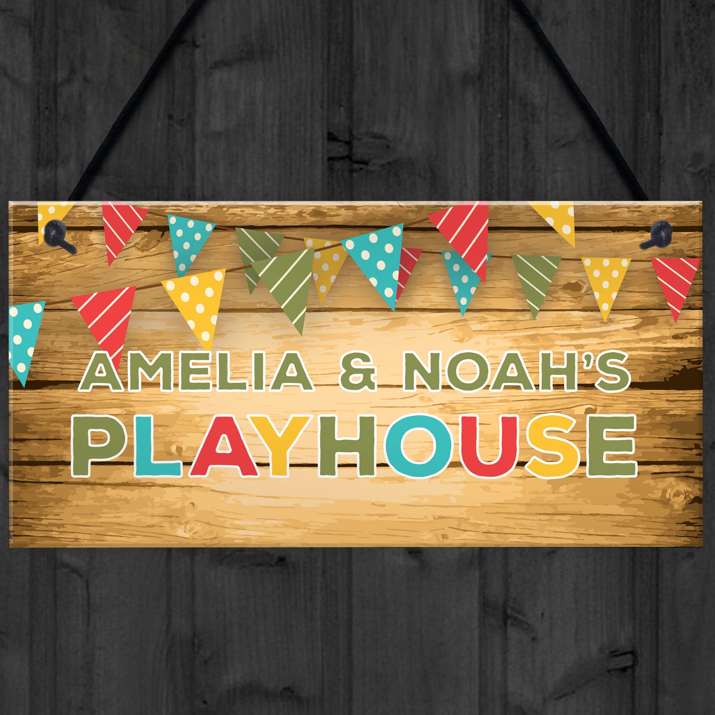 Childs Playhouse Sign Personalised Garden Shed Sign Son Daughter