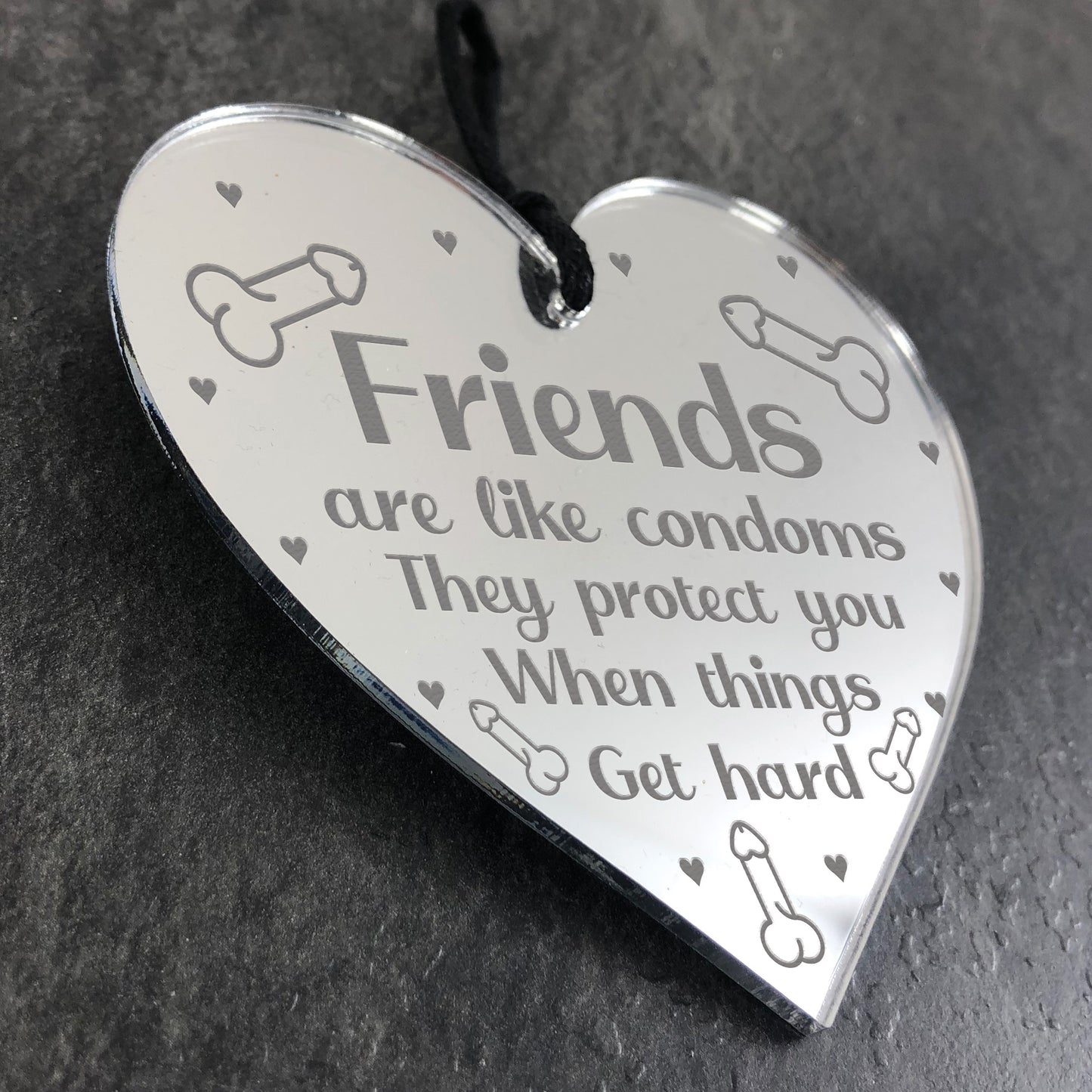 Friendship Gift Engraved Acrylic Heart Best Friend Birthday Xmas
