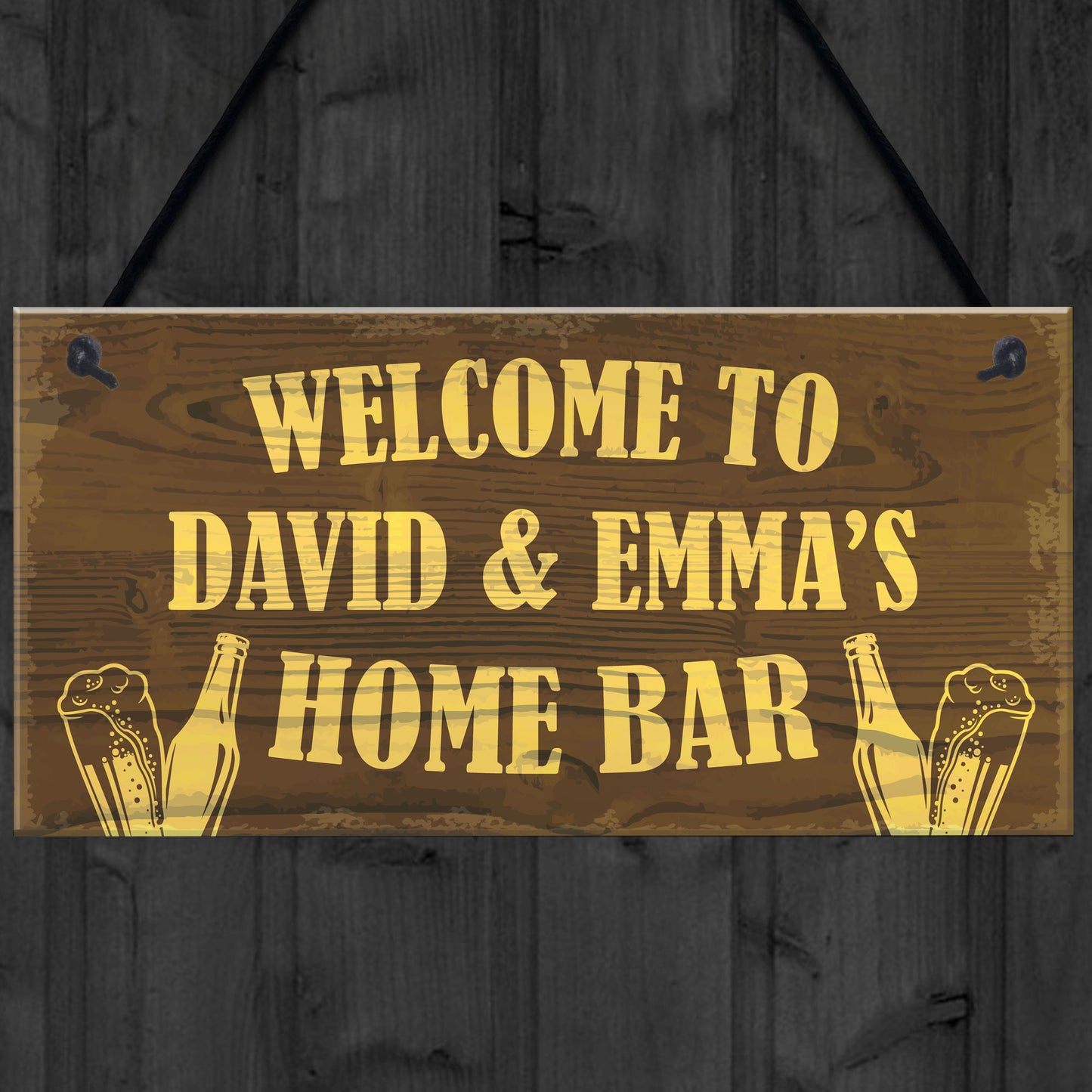 Home Bar Personalised Plaque Man Cave Garden Decor Gifts