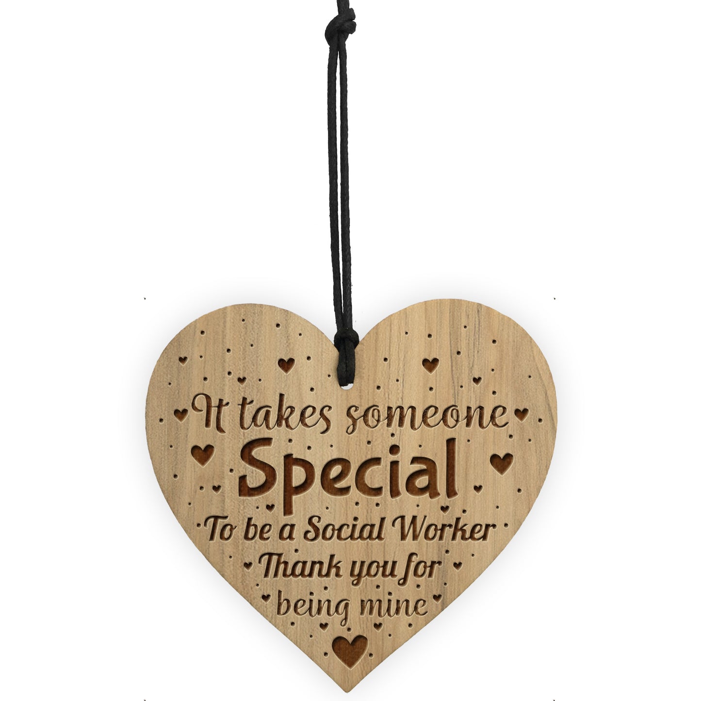 Thank You Gift For Social Worker Engraved Heart Leaving Gift