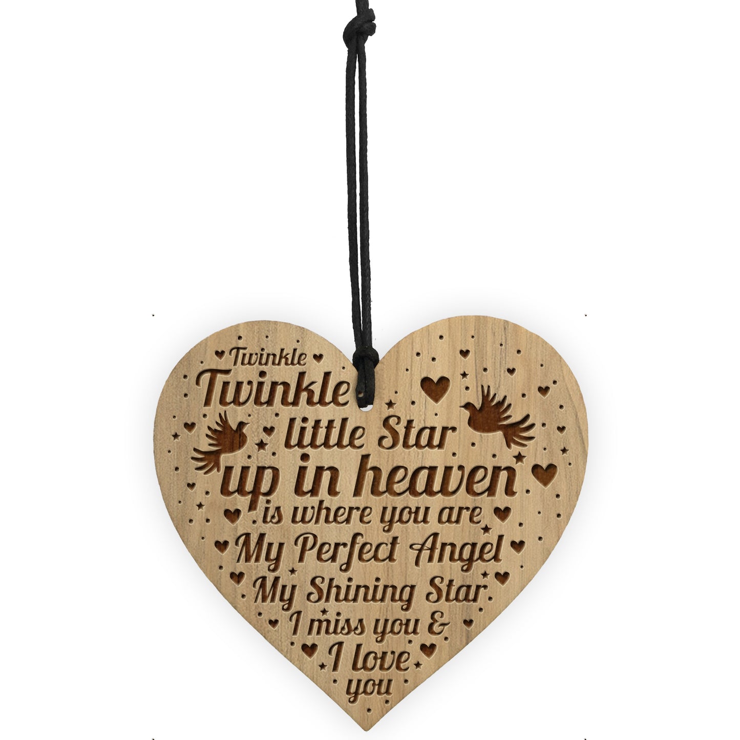 Memorial Wooden Sign Hanging Wall Plaque Christmas Tree