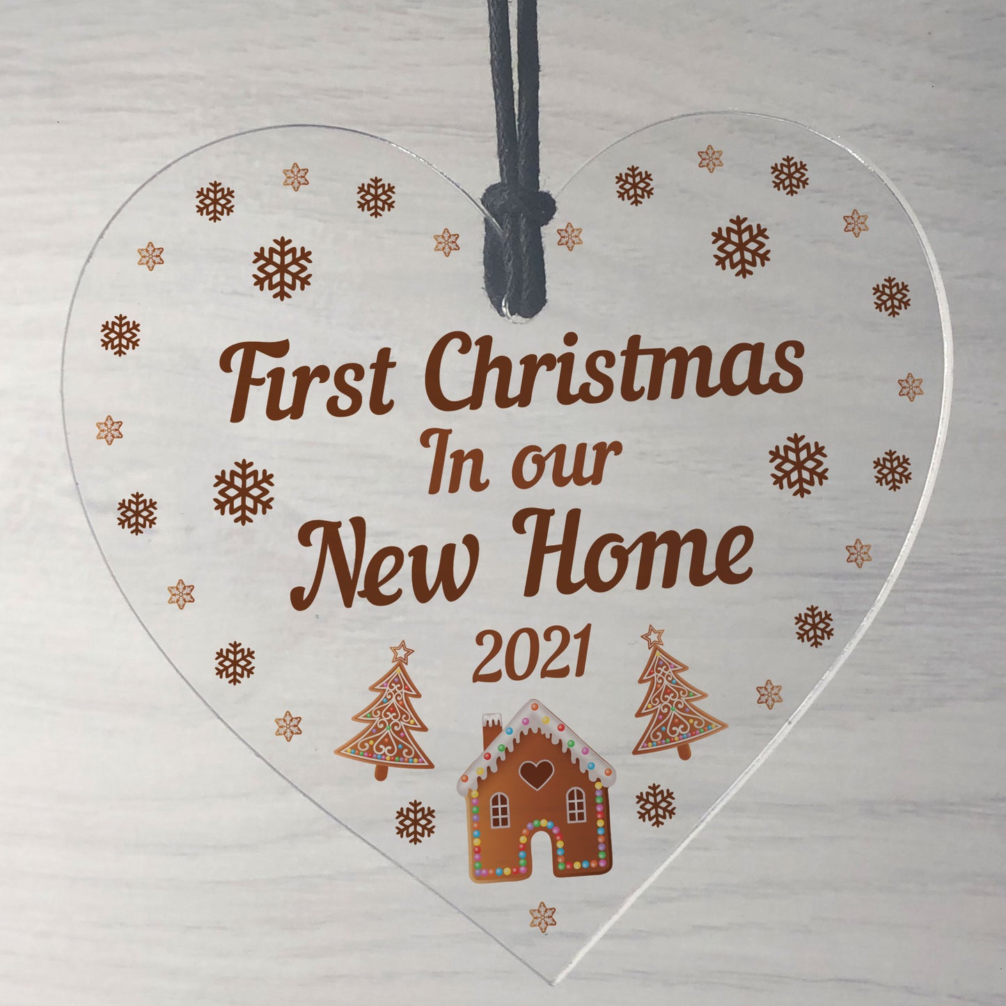 First Christmas In Our New Home Hanging Heart Christmas Decor