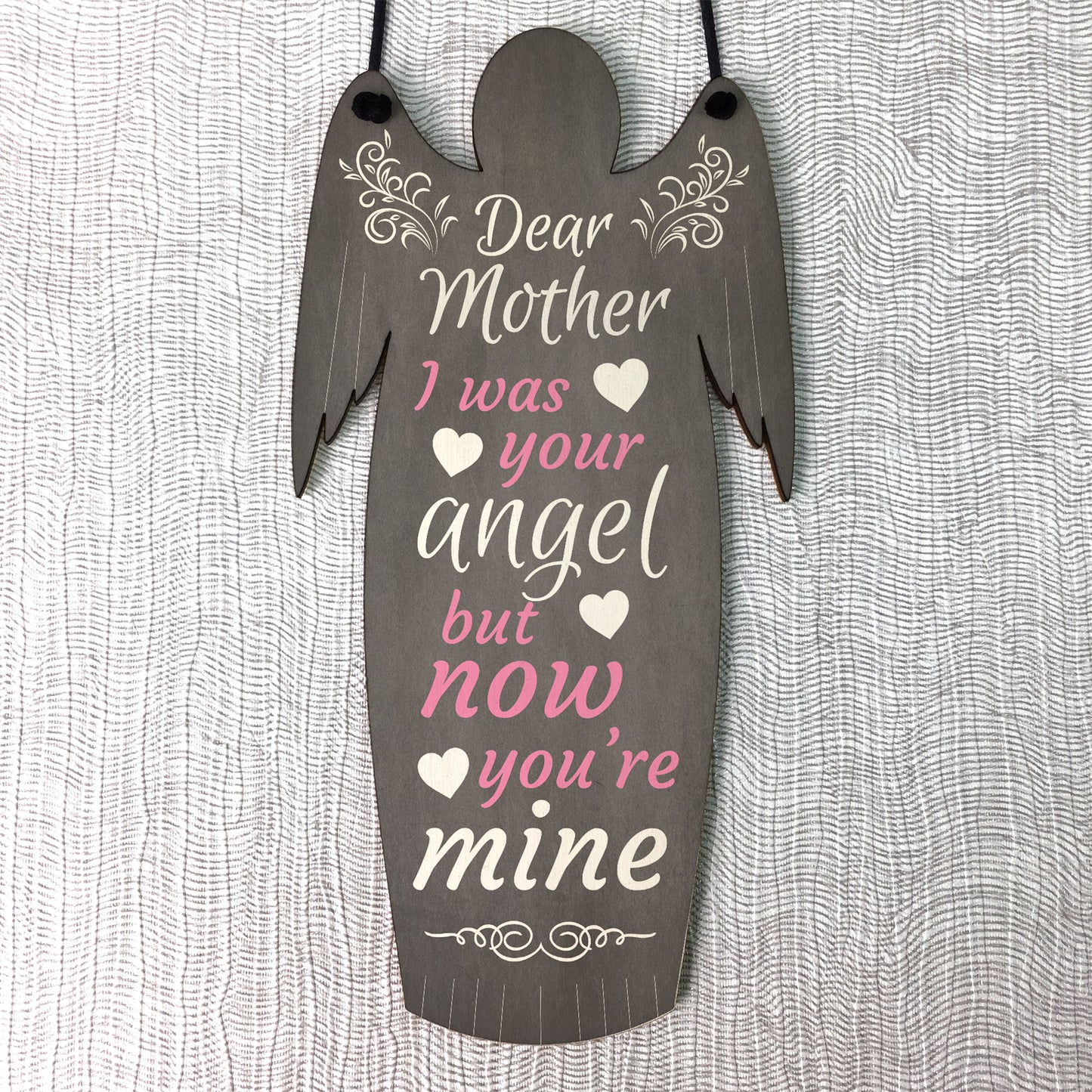 I Was Your Angel Grave Hanging Wood Angel Plaque Loving Memory