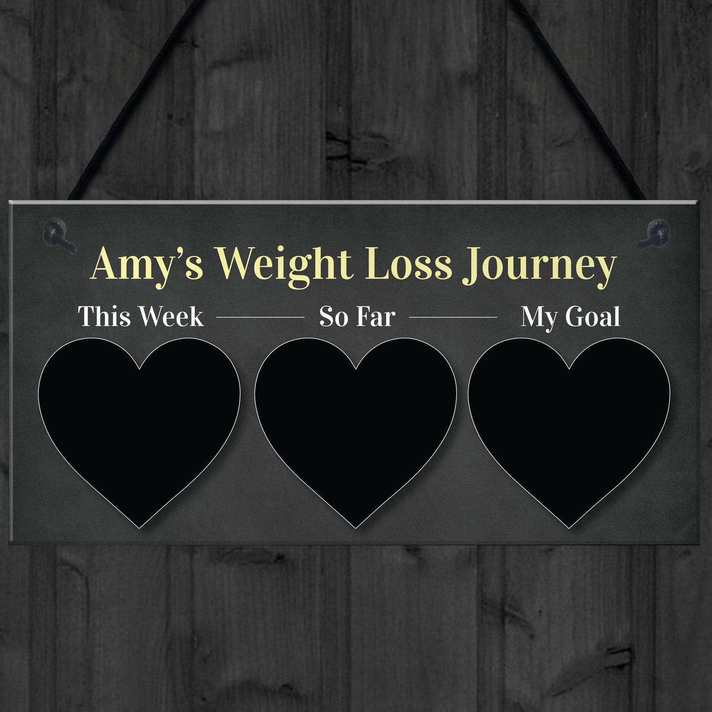 Weight Loss Tracker PERSONALISED Sign Track Your Journey Gift