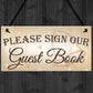 Please Sign Guest Book Wedding Day Hanging Decoration Plaque