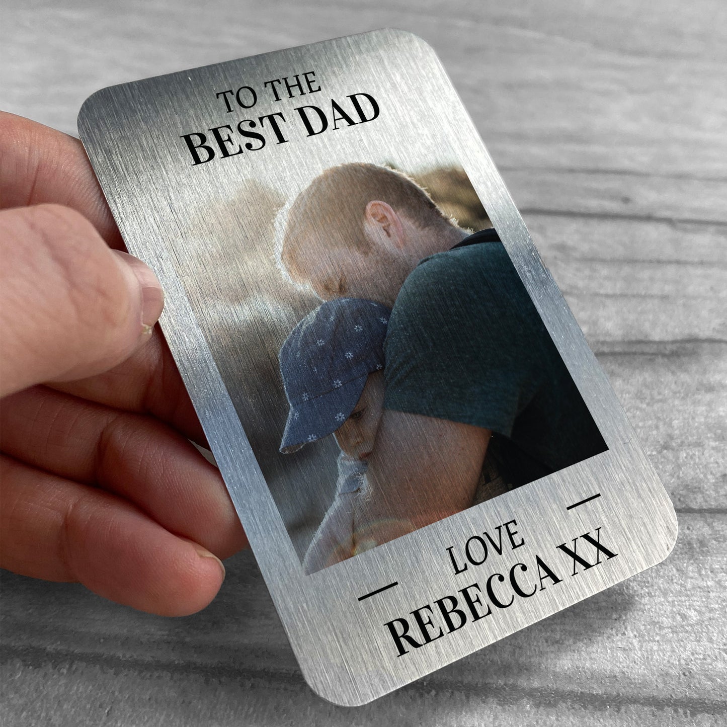 Best DAD Ever Gift Personalised Photo Wallet Card Birthday Gift