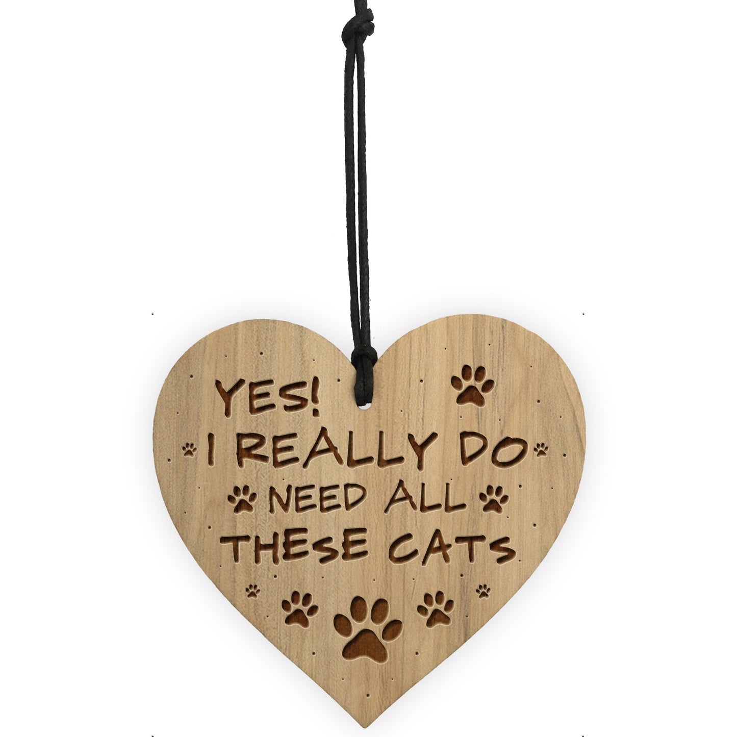 Funny Really Do Need All These Cats Engraved Heart Cat Sign
