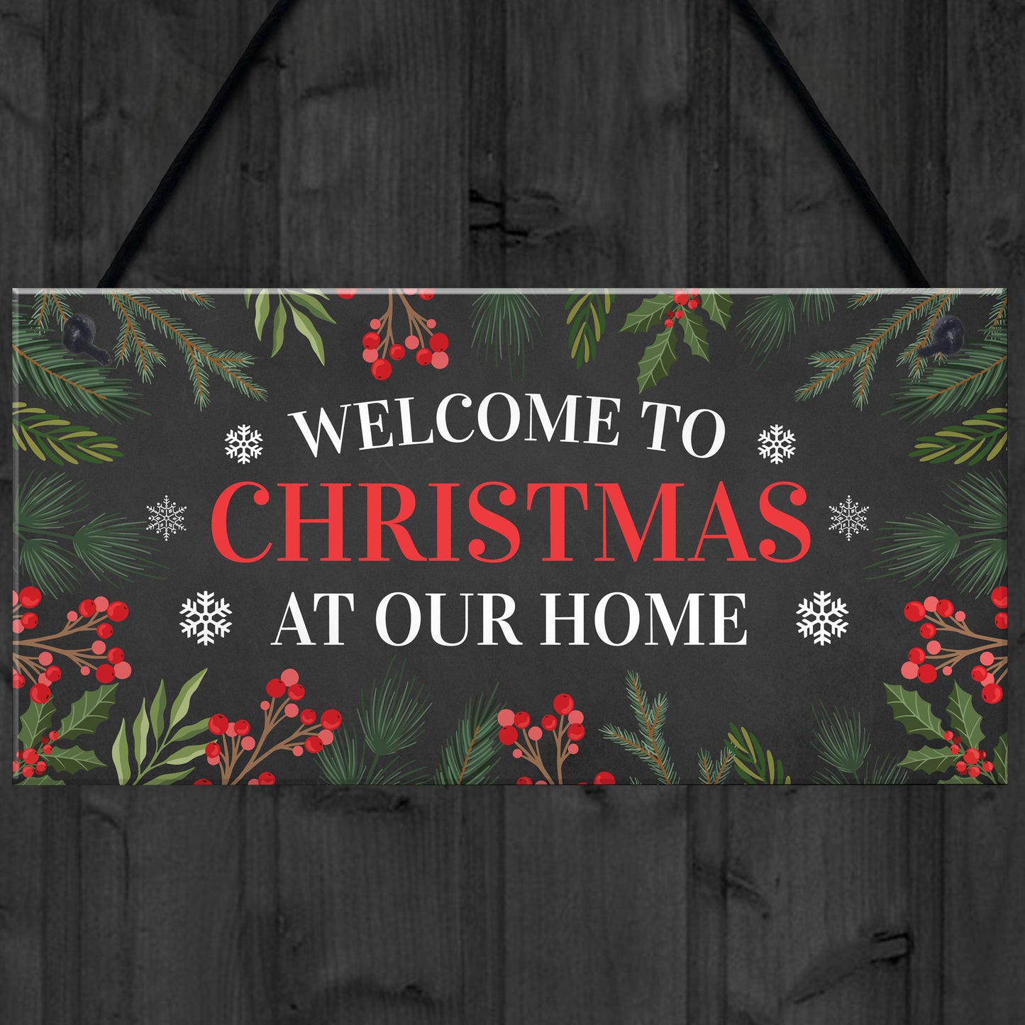 PERSONALISED Christmas Sign SURNAME Novelty Christmas Decoration