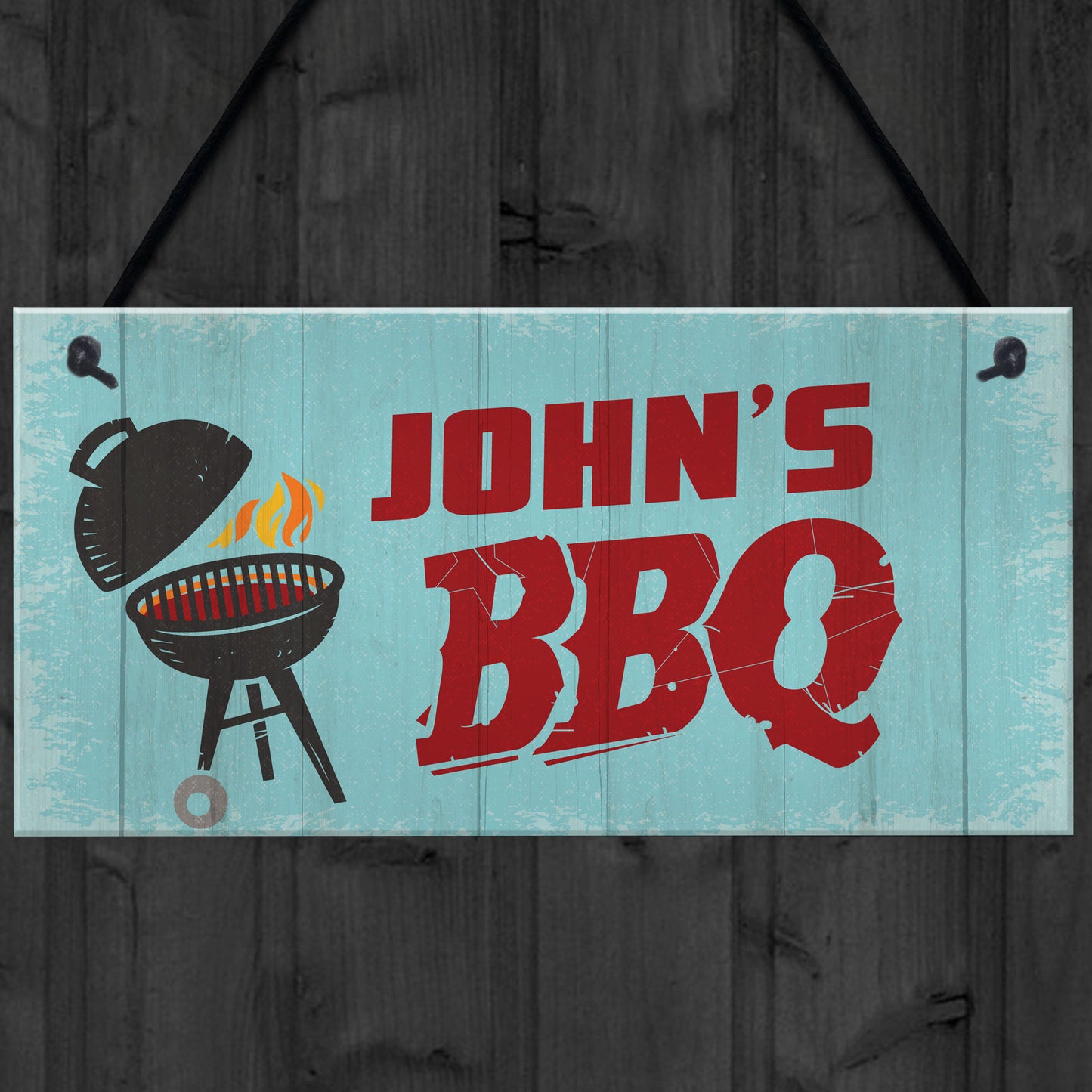 Novelty BBQ Sign Personalised Plaque Gift For Him Home Garden