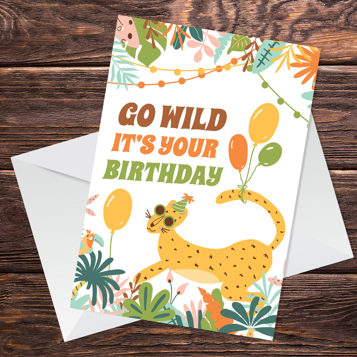It's Your Birthday Cute Funny Animal Print Birthday Card