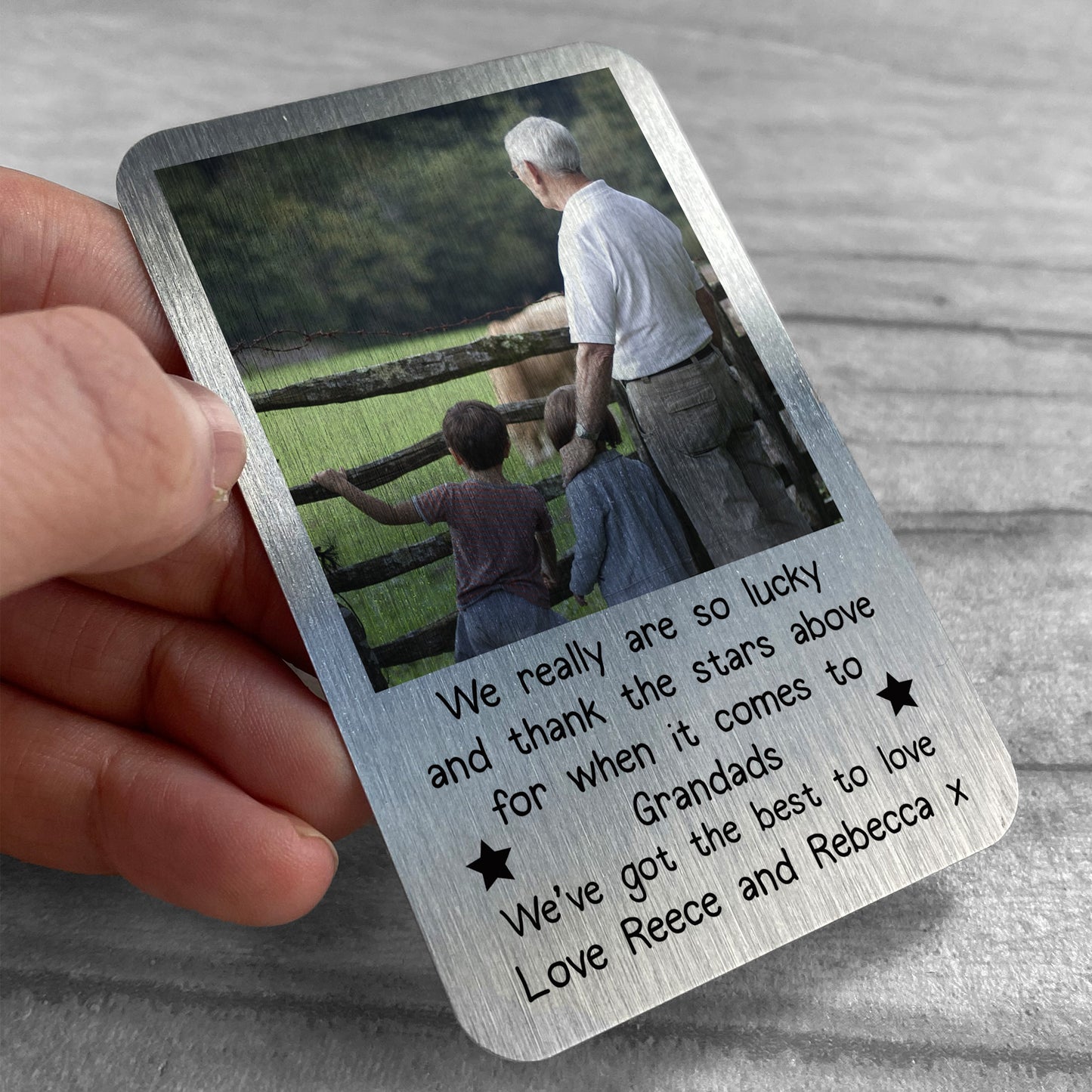 Novelty Gift For Grandad Personalised Photo Wallet Card Birthday