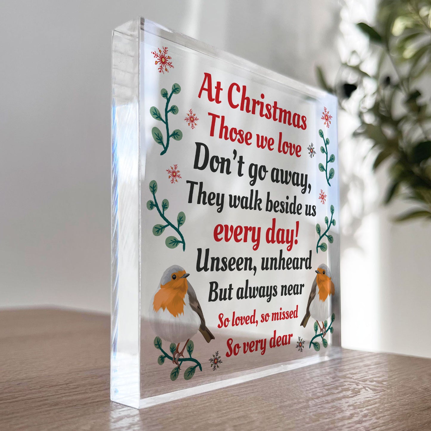 Memorial Remembrance Christmas Plaque In Loving Memory