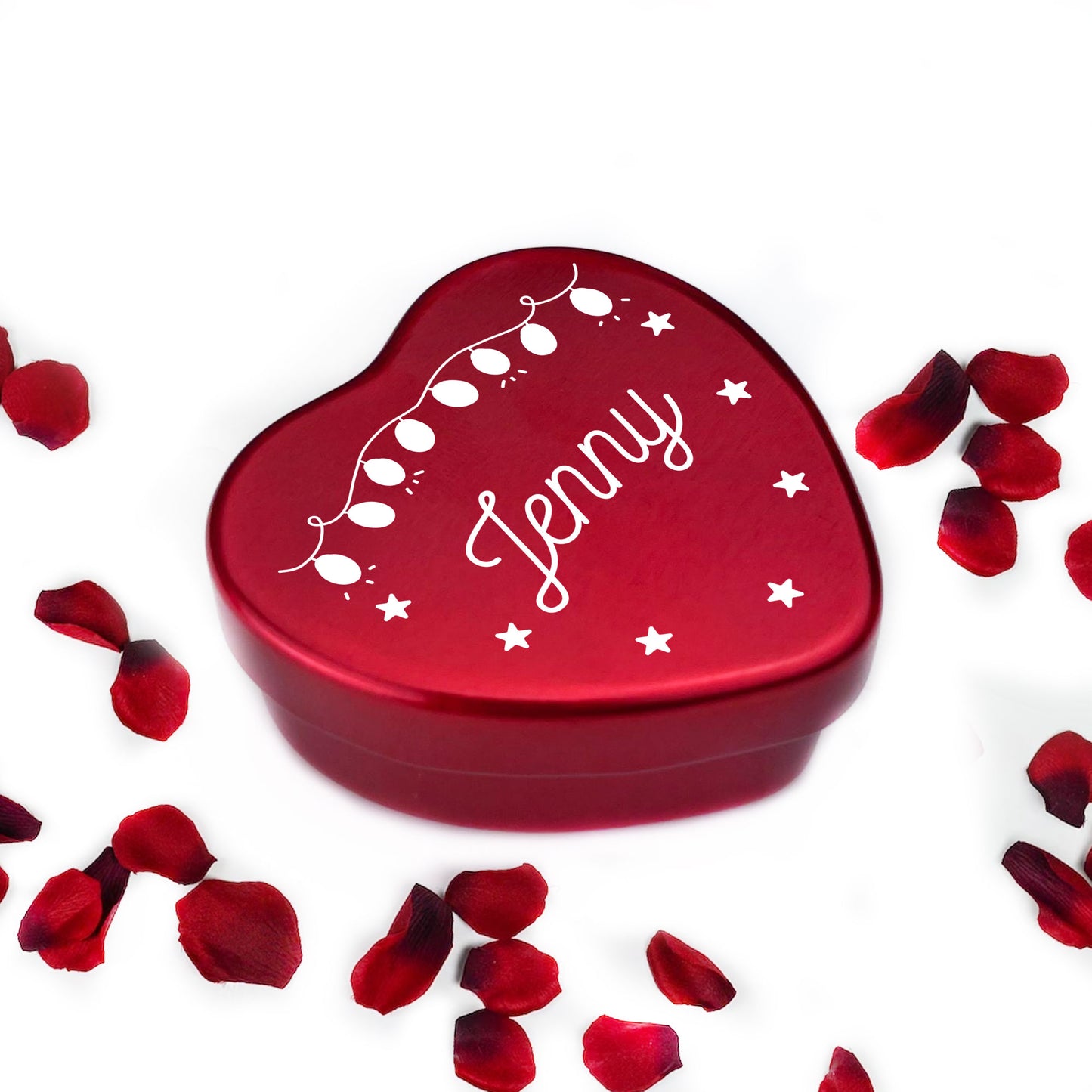 Merry Christmas Heart Shaped Tin Personalised Gift For Daughter