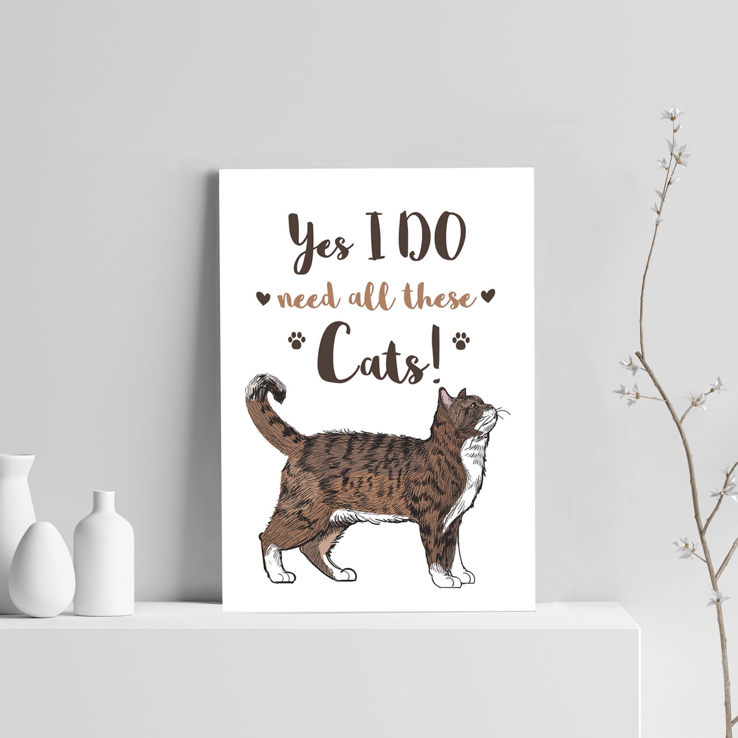 Funny Cat Print Funny Cat Sign Animal Print Home Decor Cat Gift