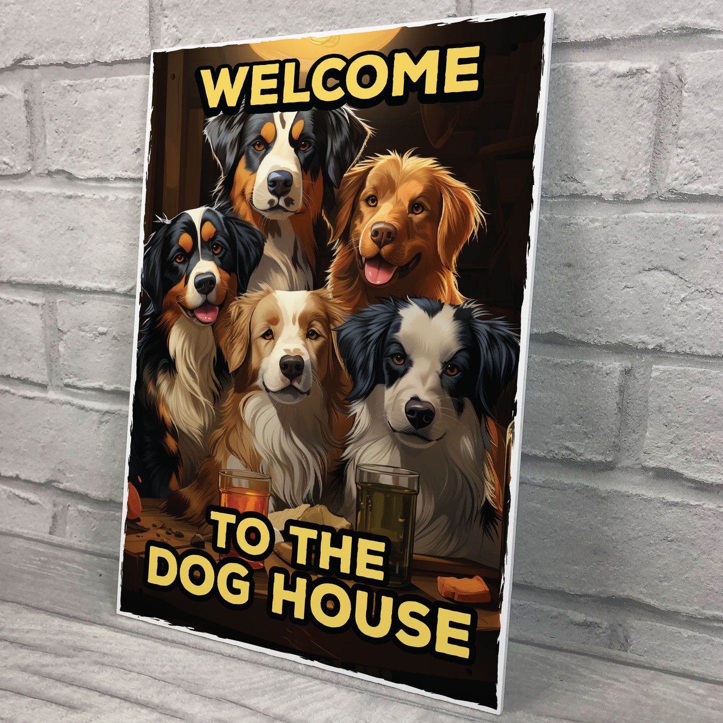The Dog House Sign For Home Bar Funny Welcome Sign Pub Man Cave