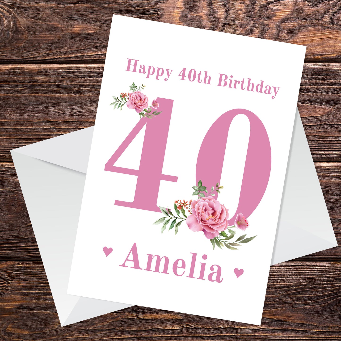 Personalised 40th Birthday Card Auntie Mum Sister Granddaughter