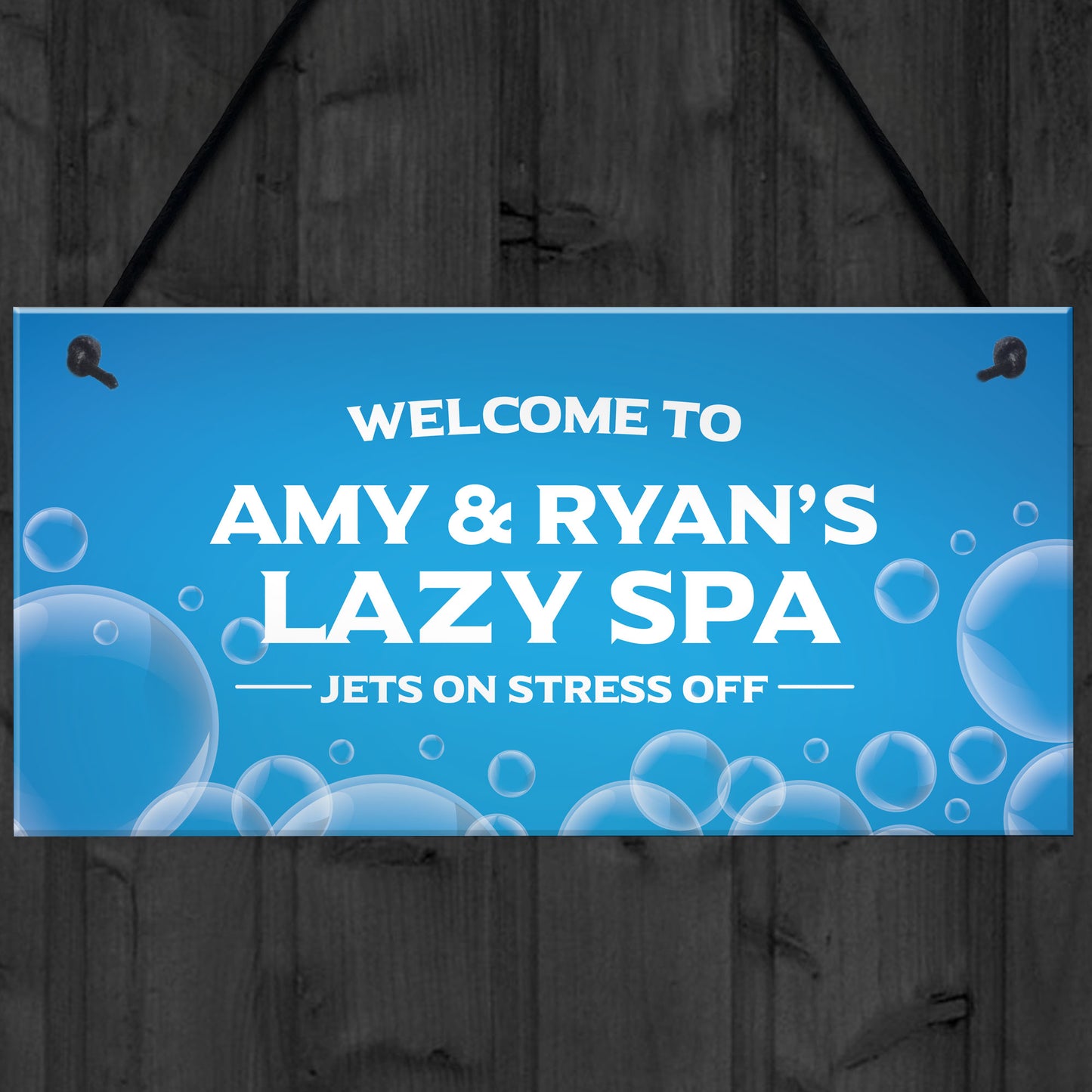 PERSONALISED Lazy Spa Hot Tub Signs For Garden Hot Tub Decor