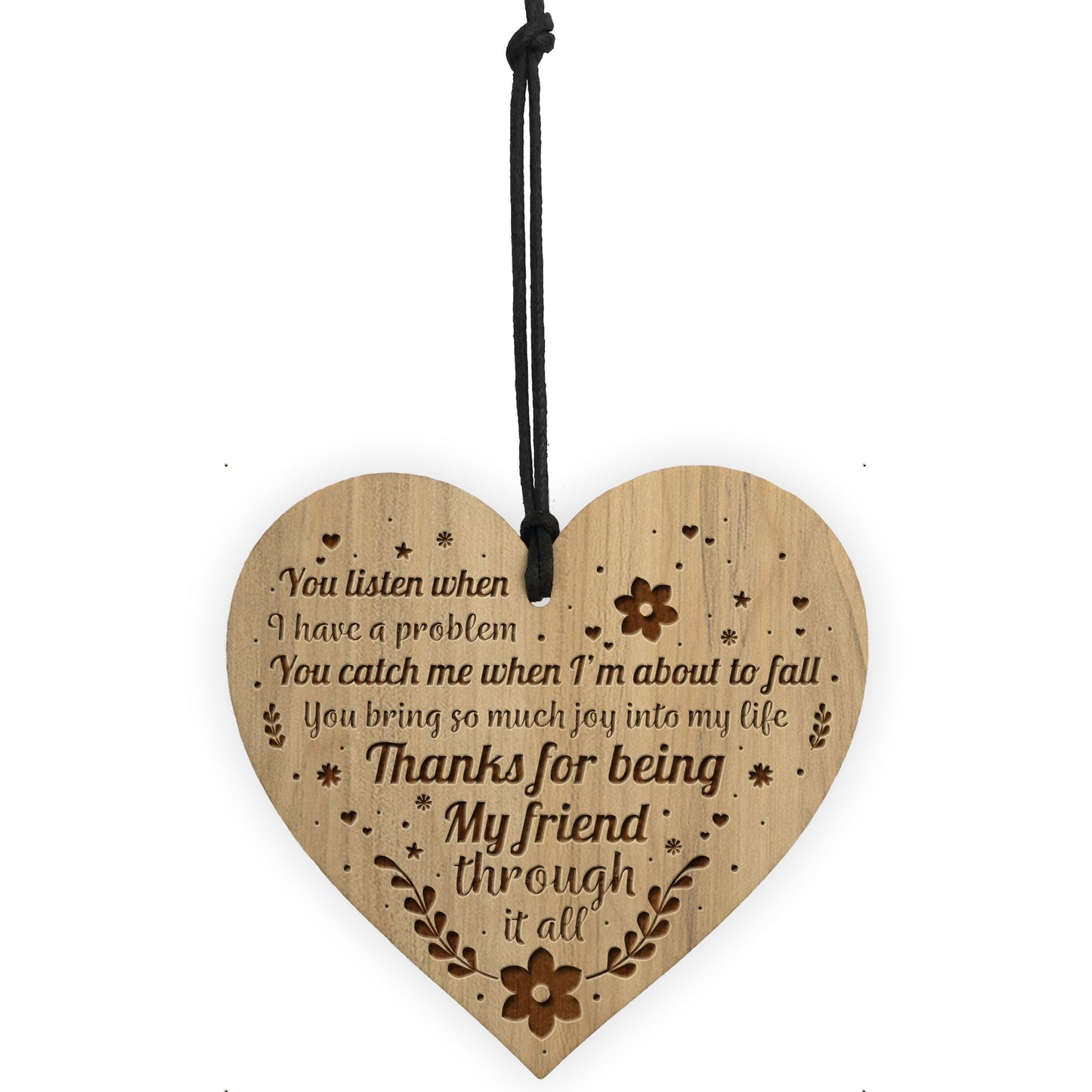 Friendship Plaque Engraved Heart Best Friend Birthday Thank You