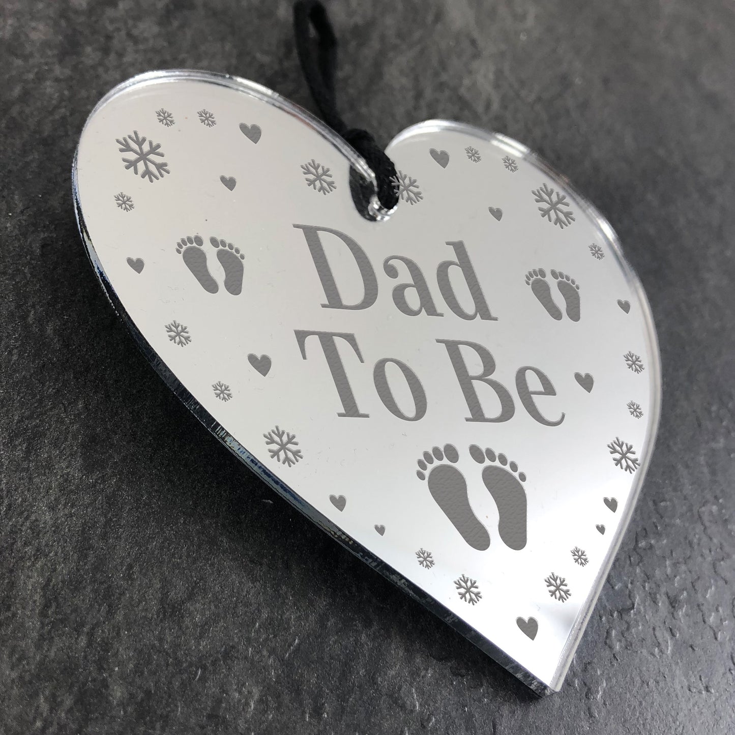Engraved Daddy Dad To Be Gift Newborn Baby Christmas Bauble