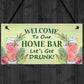Home Bar Welcome Cocktail Sign Garden Bar Decor Plaques Novelty