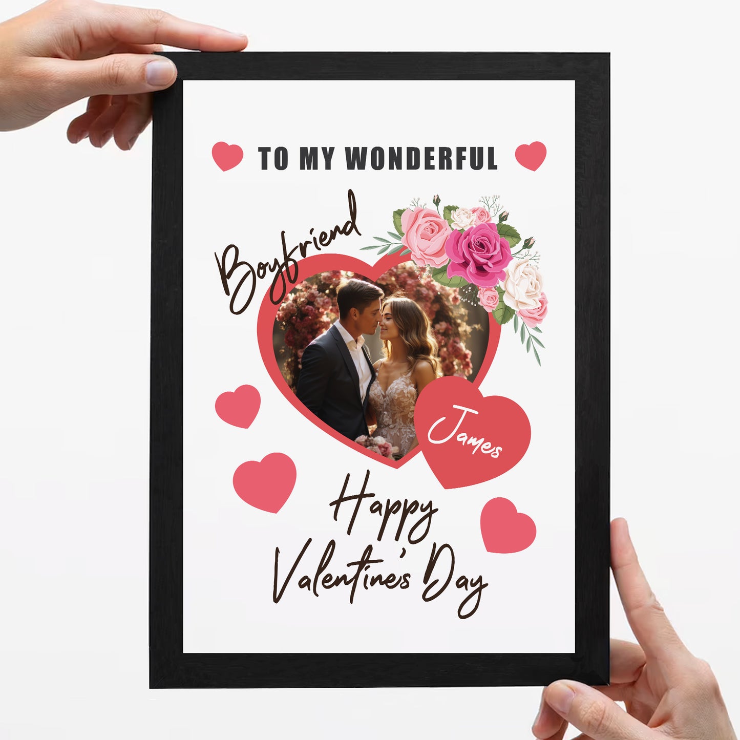 Valentines Day Gift For Boyfriend Personalised Frame With Photo