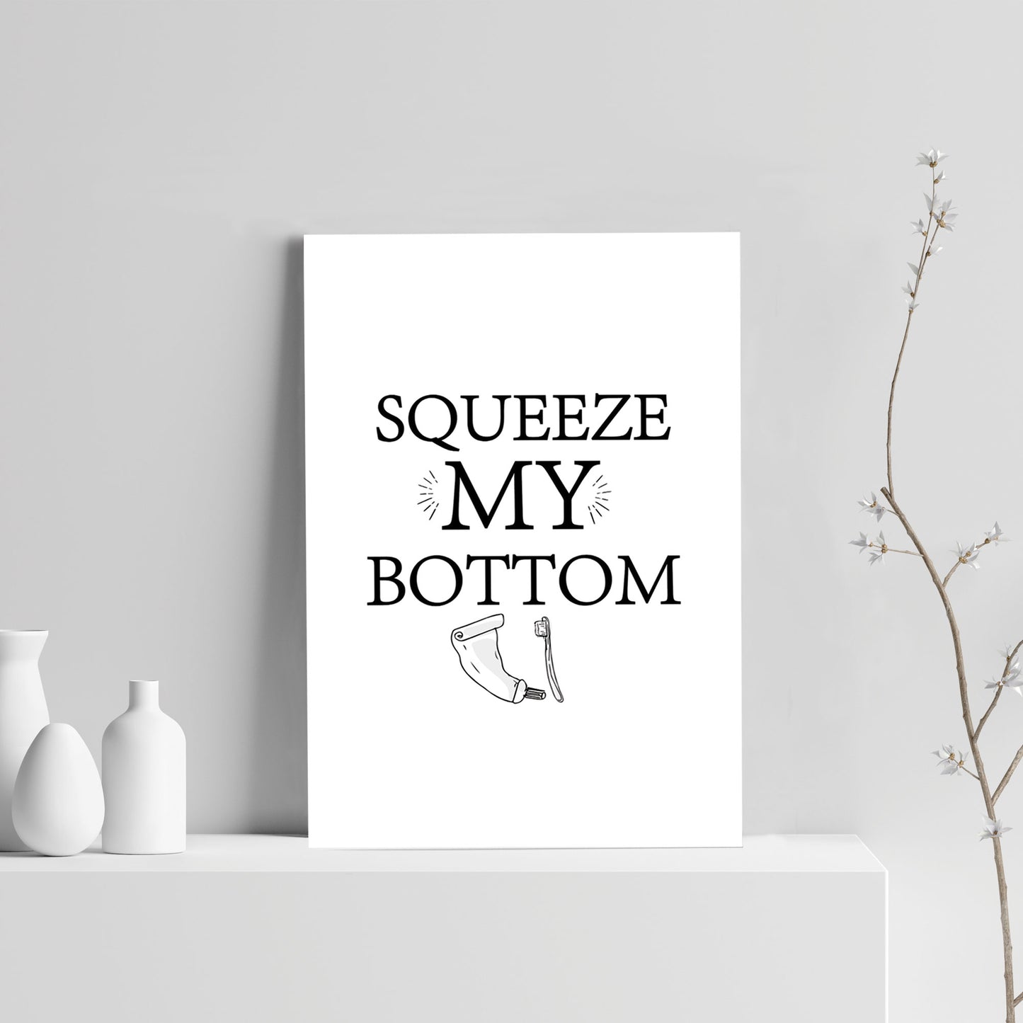 Funny Bathroom Print New Home Gift Bathroom Toilet Wall Sign
