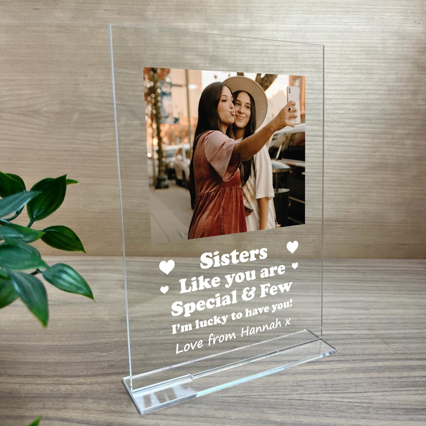 Sister Gifts Personalised Photo Plaque Gifts For Sister Birthday