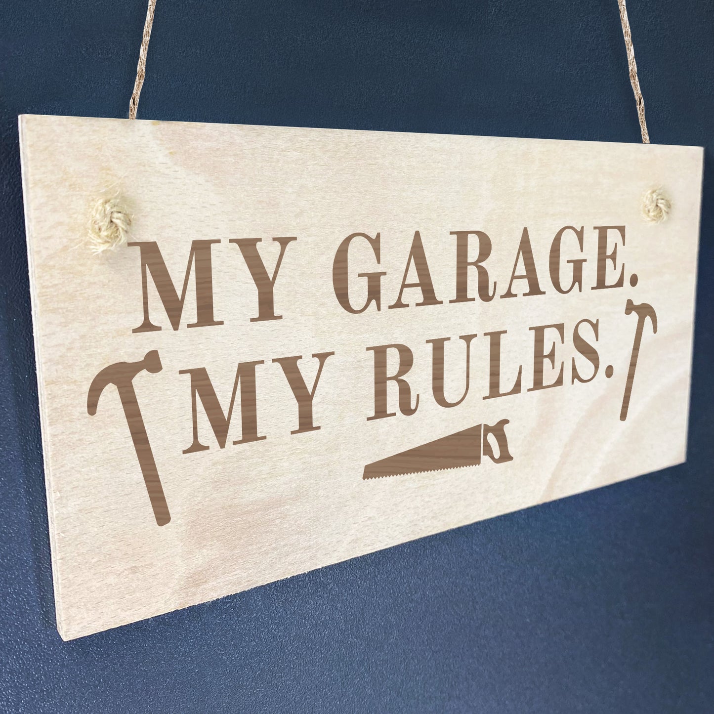 Funny Garage Sign Hanging Wooden Plaque Fathers Day Birthday
