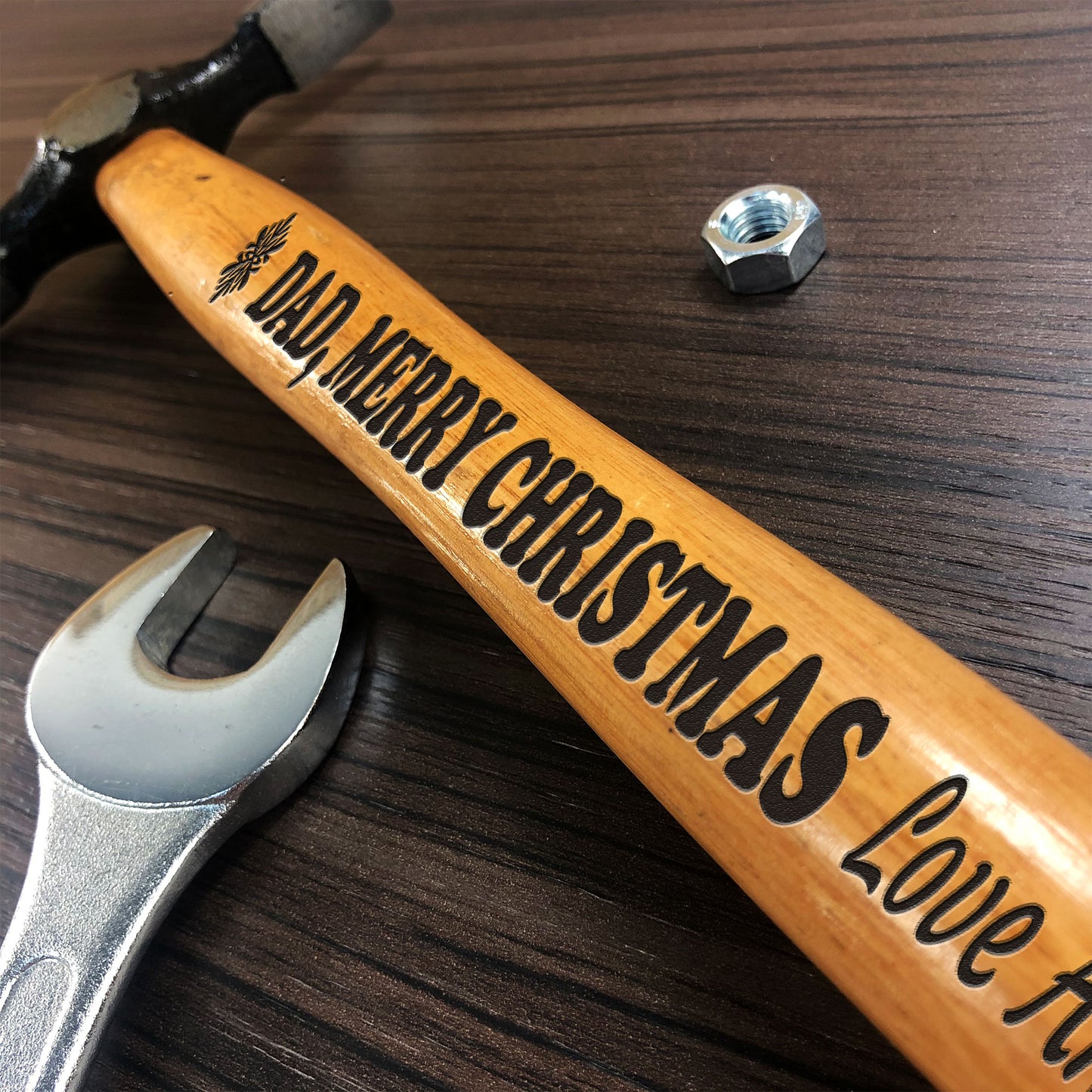 PERSONALISED Engraved Hammer Christmas Gift For Dad
