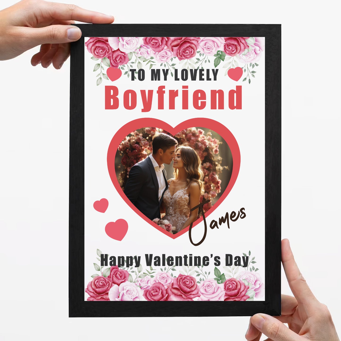 Valentines Day Gift For Boyfriend Personalised Framed Print